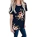 WOCACHI Women's Color Block Long Sleeve Tunic Floral Leopard Tops Blouses Shirt