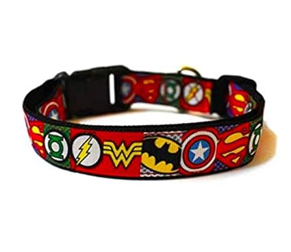 That Dog In Tuxedo League of Super-Heroes Adjustable Dog Nylon Collar (Black)