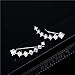 Amaer 7 Crystals Ear Cuffs Hoop Climber S925 Sterling Silver Earrings Clip-Ons Earring