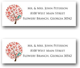 120 B irds On A Branch Personalized Custom Address Mailing Labels Size (2-5/8 X 1) By Rile Designs