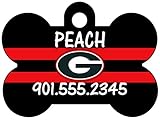 NCAA Dog Tag Pet Id Tag Personalized w/ Name & Number (Georgia Bulldogs)