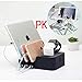 Milletech 6 Port USB Charging Station Multi Device USB Charging Dock Station HUB Desktop Charger Stand Organizer Compatible for iPhone ipad Airpods iwatch Kindle Tablet Multiple Devices