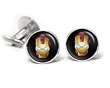 Ironman Cufflinks, Iron Man Tie Clip, Avengers Jewelry, Age of Ultron Tack, Superhero Wedding Party Jewelry Gifts, Groomsmen