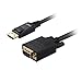 J&D Gold Plated DisplayPort to VGA Cable Adapter, DP to VGA (6 Feet)