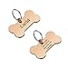 VALYRIA Stainless Steel Custom Engraved Rose Gold Bone Pet ID Tags for Large Dogs 29mmx50mm(1 1/8