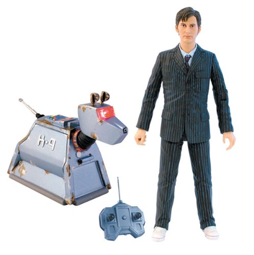 Doctor Who The 10th Doctor David Tennant and Remote Control RC K-9 Action Figure Set
