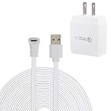 20 Ft Charging Power Cable Compatible with Arlo Pro Arlo Pro 2 Arlo GO Arlo Light Indoor/Outdoor Weatherproof Flat Cable + Quick Charge 3.0 Power Adapter Compatible for Arlo Cemera.