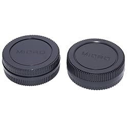 M4/3 Body Cap&Camera Rear Lens Cover Compatible for