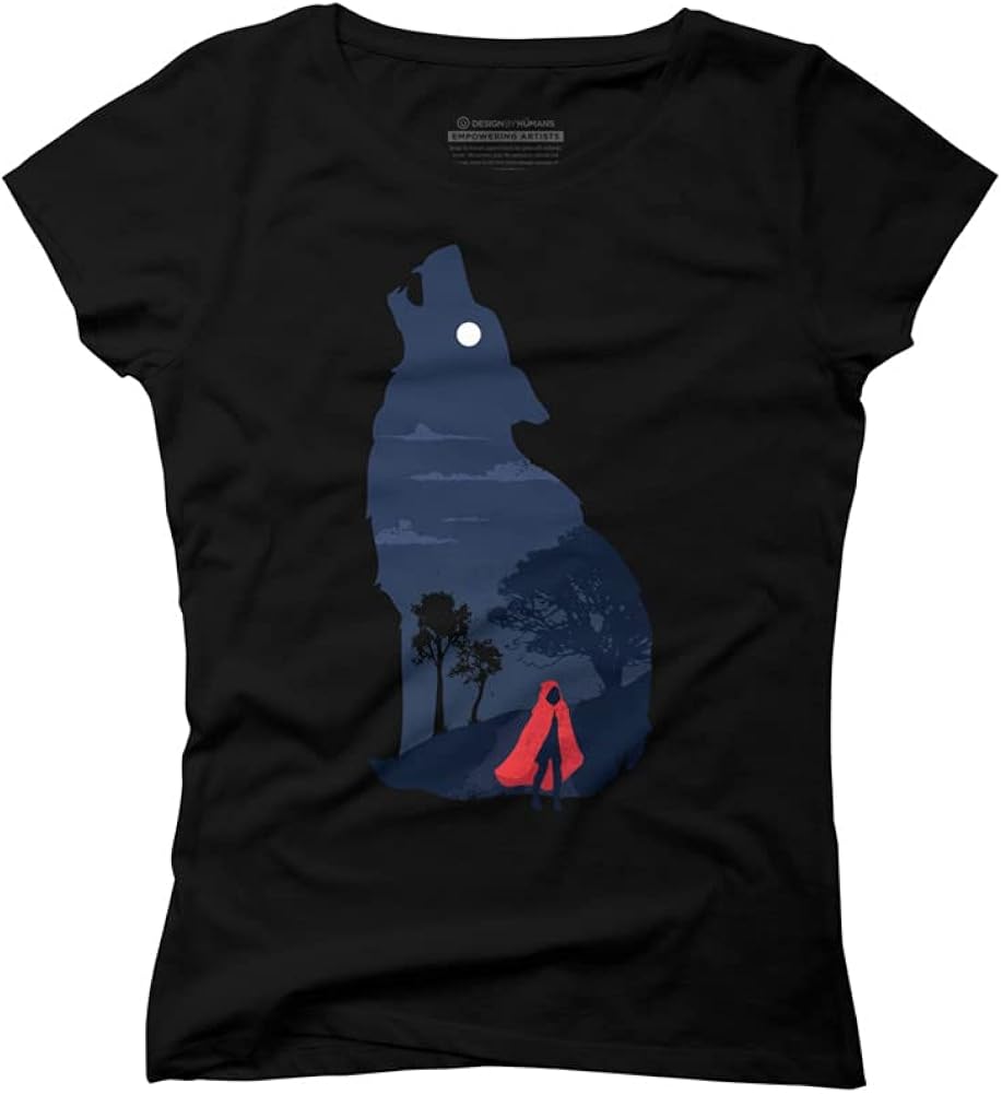 Design By Humans Walking in The Dark Juniors Graphic TShirt Clothing