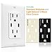 TOPGREENER 5.0A USB Outlet with 15Amp Duplex Tamper-Resistant Receptacles,1 Type-A and 2 Type-C, USB Outlets Receptacles, TU2155AC2-BKSID, Black, Screwless Wall Plate Included