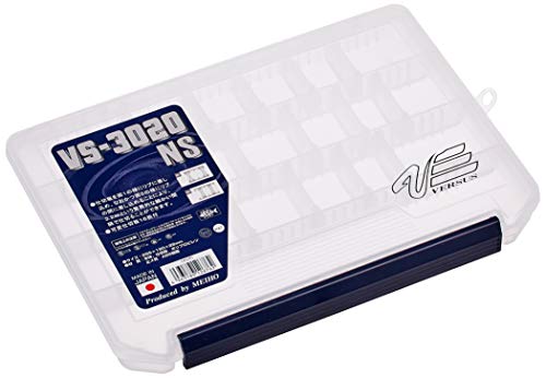 Meiho VS-3020 NS klar 25,5x19x2,8cm - Kunstköderbox für Blinker, Spinner & Gummifische, Angelbox, Köderbox, Zubehörbox…