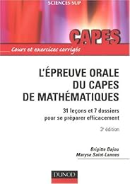 L' épreuve orale du CAPES de mathématiques