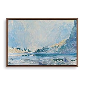 Framed Canvas Wall Art for Living Room, Bedroom Abstract Landscape Oil Painting Feature Canvas Prints for Home Decoration Ready to Hanging - 16x24 inches