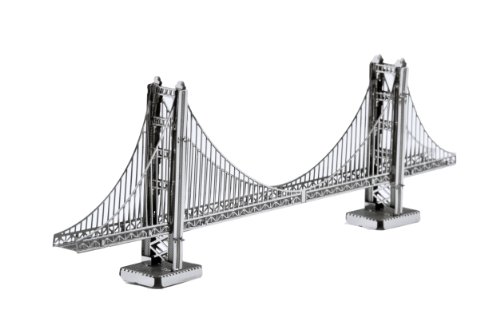 Set of 5 Metal Earth 3D Laser Cut Bridge Models: Brooklyn Bridge, Sundial Bridge, Gold Rare Earth Golden Gate Bridge, Silver Golden Gate Bridge, & London Tower Bridge - Thumbnail 5