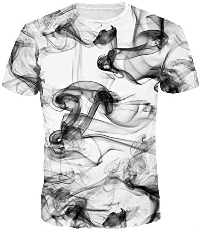 Mchochy Unisex 3D Wolf T Shirts Couples Summer Short Sleeve T-Shirts Casual Tees