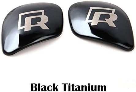Tamaha Car Gear Shift Knob Gear Head Cover R Symbol Stickers for VW Volkswagen Golf 7 MK7 Golf 5 6 Passat B5 B6 B7 Polo CC Jetta - (Color Name: Black)