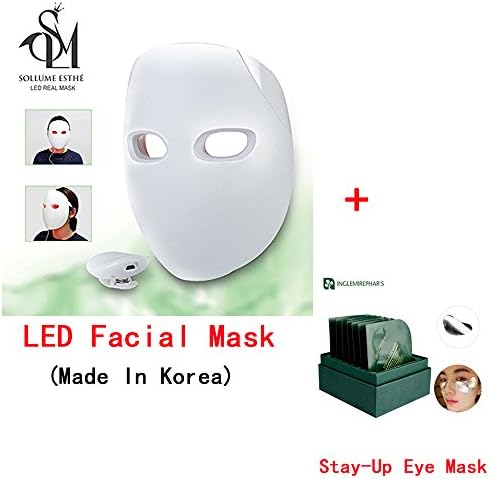 2017 LED Photon Therapy Mask IR &amp;RED light Whitening Remove Anti Acne Treatment With 7 Sheets Stay-Up Eye Masks Anti-Aging