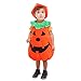 BSTAOFY Halloween Orange Pumpkin Costume Suit for 3T 4T 5T 6T Toddler Kids Lantern Face Fancy Dress up for Carnival