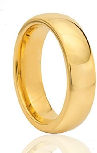 18k Gold 6mm Wide Ring-Eternal Ring Of Love Between Men And Women(9)