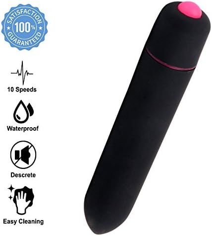 Mini Bullet Massage Wand - Portable 10 Speed Massage Wand - Battery Included - 2018 NEW (Black)