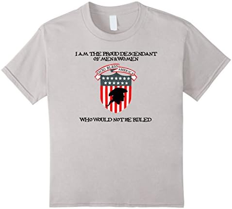 unisex-child I Am The Proud Descendant Of Men &amp; Women who  T-Shirt 12 Silver