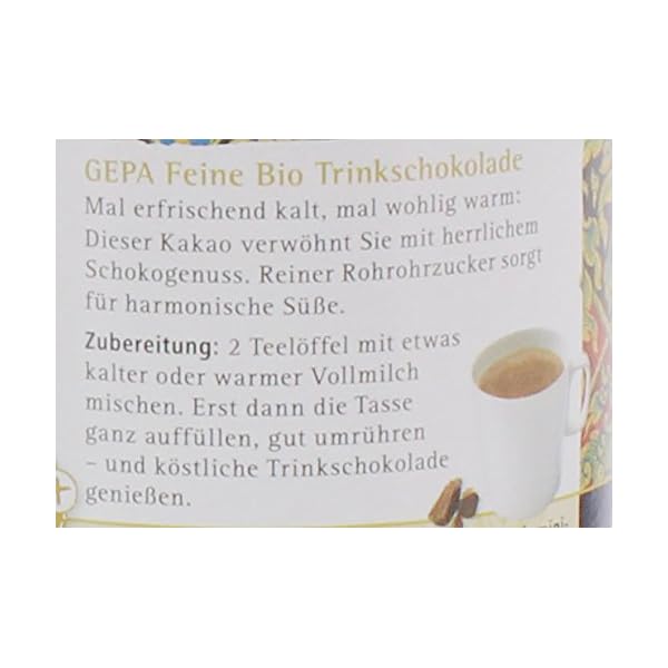 GEPA Feine Bio Trinkschokolade 250g – Bild 3