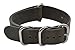 ArtStyle Vintage Crazy Horse Leather Watch Band with Double Sides Leather Watch Strap (22mm, Brown Green)
