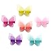 Elesa Miracle Baby Girl Hair Clips Toddlers Infants Kids Hair Butterfly Snap Clips Barrettes (12pc- Mini Pearl Butterfly)