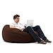 Big Joe Fuf Foam Filled Bean Bag, Large, Espresso Comfort Suede