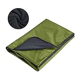 Gonex Waterproof Outdoor Fleece Blanket Warm Blanket for Camping, Stadium, Beach, Picnic, Sports, Concerts, Travel All Weather Use, Large/Small Size with a Drawstring Backpack