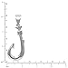 Honolulu Jewelry Company Sterling Silver Fish Hook Necklace Pendant with 18