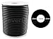 CleverDelights Black Hollow Rubber Tubing - 15 Feet - 4mm Diameter Tube Cord - 1/8