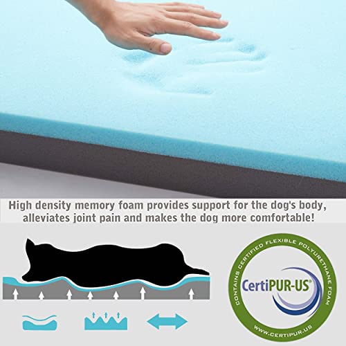 PETORREY Memory Foam Dog Beds for Large Dogs, Orthopedic Waterproof Dog