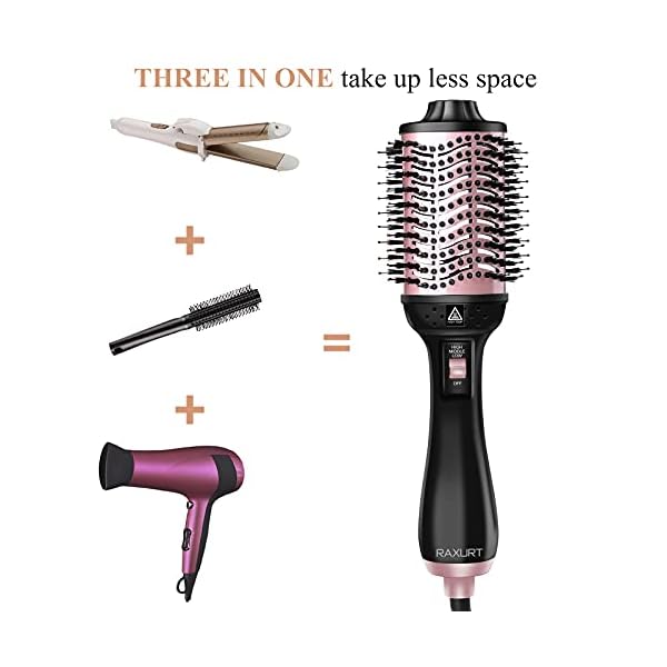 Hair-Dryer-Brush4-in-1Multifunctional-Hot-Air-Brush-and-VolumizerAnti-Frizz-Ion-Technology-Blow-Hair-Styler-for-Women-One-Step-Styling-Tool-with-3pcs-Hair-Clips-3pcs-Hair-Ties Hair Dryer Brush,4 in 1Multifunctional Hot Air Brush and Volumizer,Anti-Frizz Ion Technology Blow Hair Styler for Women…