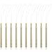 Chinco 10 Pack Wooden Hair Extension Loop Needle Threader Pulling Hook Tool and Bead Device Tool for Hair or Feather Extensions (Loop Tools)