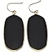 Top Plaza Womens Fashion Natural Gemstone Ear Hook Water Drop Ear Pendant Dangle Earring