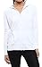 Women Lightweight Cotton Pullover Hoodie with EttelLut Hair Band White L