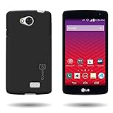 Optimus F60 Case, CoverON® for LG Tribute / Transpyre / Optimus F60 Hard Case Slim Fit Back Cover w/ Rubberized Coating - Black
