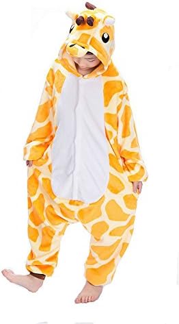 AIMY Shop Unisex-child Cute Pajamas Giraffe Plush One Piece Cosplay Costume Yellow
