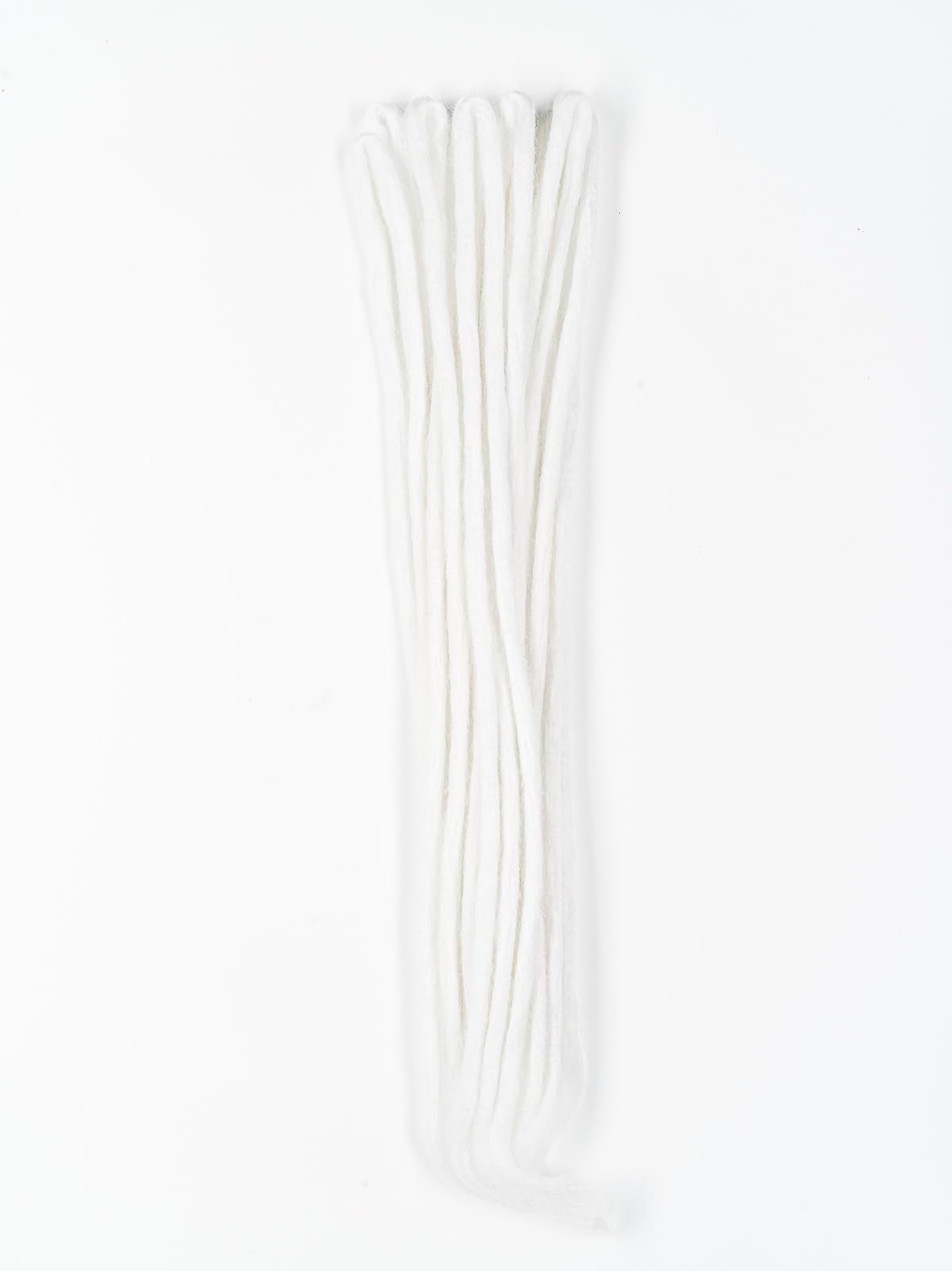 DreadLab - Double Ended Synthetic Dreadlocks (Pack of 10) Crochet Extensions (Ice White Crochet)