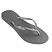 Havaianas Slim Crystal Glamour Grey Steel Women's Flip Flops 37-38