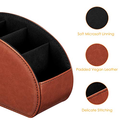 Fintie Remote Control Holder, Vegan Leather TV Remote Caddy Desktop