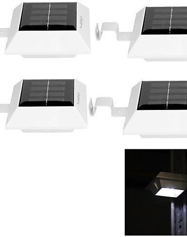 Rts 4PCS 0.5W 4-LED White Light Solar Power Panel Lights For Garden Light Solar Lamp-White
