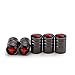TK-KLZ 5Pcs Chrome Car Bike Scooter Tires Valve Stem Caps for Ford Mustang Car Model Series Decorative Accessories
