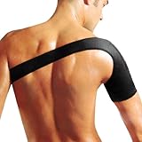 uxcell® Elastic Single Sleeves Shoulder Support Protector Brace Black