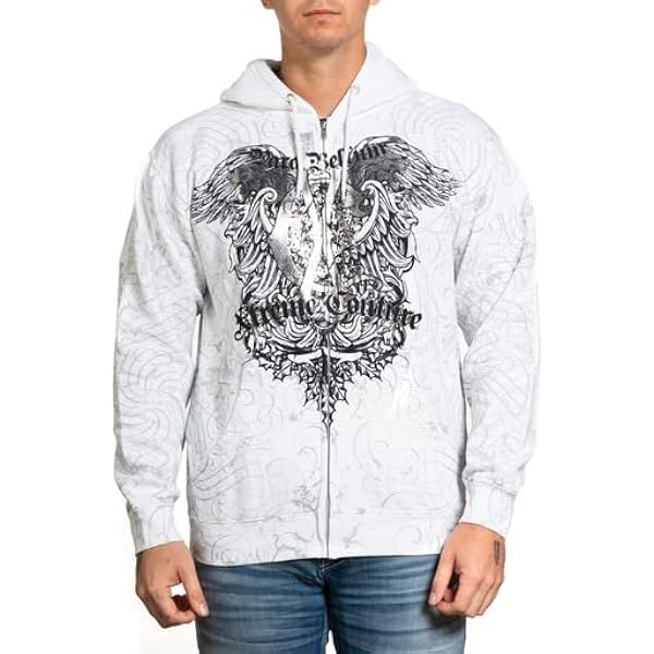 Xtreme Couture by Affliction Men's Zip Up Hoodie Pyrasus Black S at Amazon  Men's Clothing store