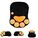 Mouse Pad with Wrist Support Cat Paw Soft Silicone Wrist Rests Wrist Cushion Computer Mouse Pad Mat Desk Decor (Black+Yellow Paw)