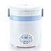 Aroma Housewares MRC-903BL MI 3 (Cooked) (1.5-Cup UNCOOKED) Cool Touch Mini Rice Cooker, 3 Cups Cups, Blue/White