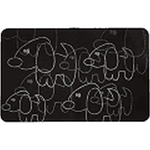 FouFou Dog Silicone Deterrent Placemat for Dogs, Black