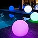 Mr.Go 16-inch Indoor/Outdoor Waterproof Rechargeable LED Glowing Ball Light Orb Globe Lamp w/Remote, 16 RGB Colors 4 Light Effects, Ideal Home Garden Pool Patio Party Ambient Decorative Lighting